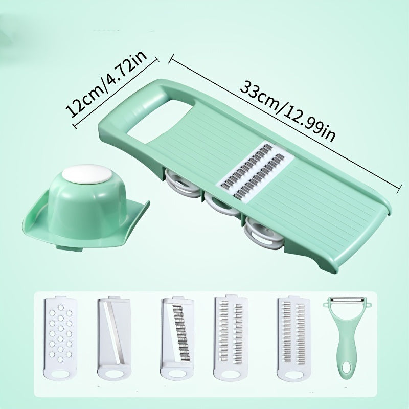 1 Set Kitchen Vegetable Cutting Artifact; Multifunctional Kitchen Grater; Stainless Steel Potato Slicer Shredder