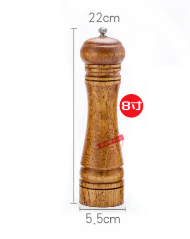 Wooden Grinder Pepper Mill Manual Pepper Ceramic Core Pepper Sea Salt Seasoning Bottle Base Set Kitchen Tools