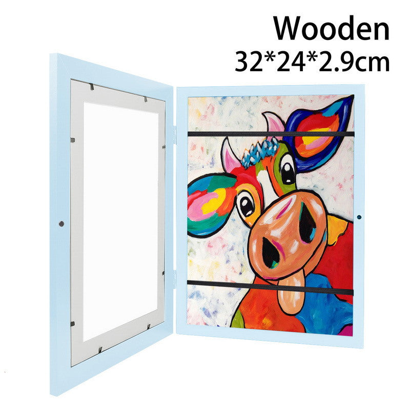 Children Art Frames Magnetic Front Open Changeable Kids Frametory for Poster Photo Drawing Paintings Pictures Display Home Decor