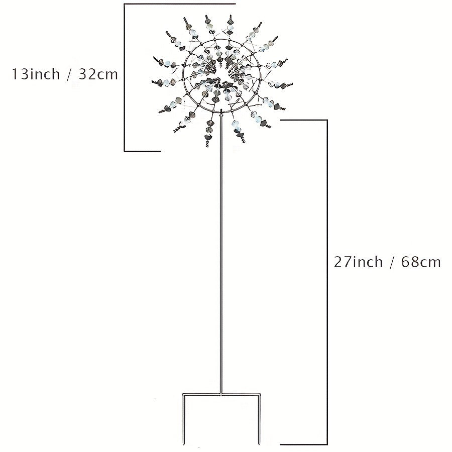 Outdoor Metal Windmill For Yard And Garden Decoration, Dynamic Wind Sculpture, Easy To Install, Beautiful And Durable, Wind Power Rotates Sculpture, Creative Garden Windmill Decoration