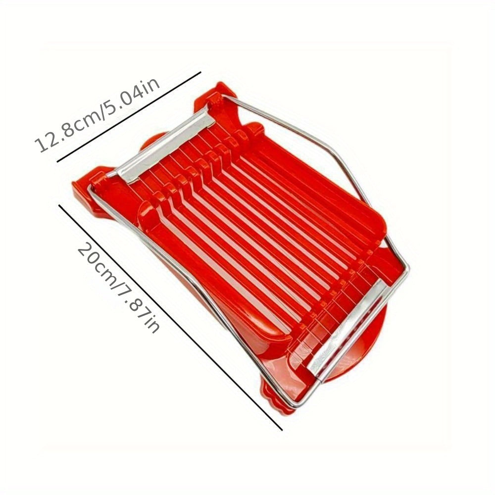 1pc, Multifunctional Luncheon Meat Cutter, Stainless Steel Egg Cutter, Cutting 10 Pieces For Fruit Onion Soft Food Roast Legs, Spam Slicer, Kitchen Tools