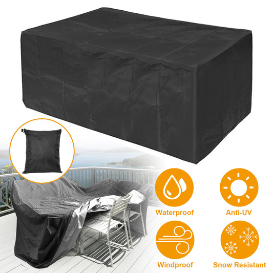 210D Waterproof Outdoor Furniture Cover Windproof Dustproof Patio Furniture Protector Oxford Cloth Garden M Size