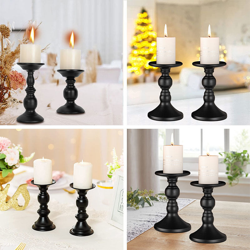 2/4pcs Metal Candle Holders Wedding Candlestick Crafts Candle Stand Centerpiece Road Lead Living Room Wedding Party Table Decor