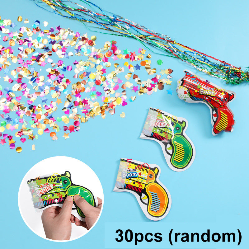 Wedding Confetti Fireworks Toy Handheld Gun Foil Balloons Confetti Firework Cannon Birthday Graduation Party Supplies Kid's Toys