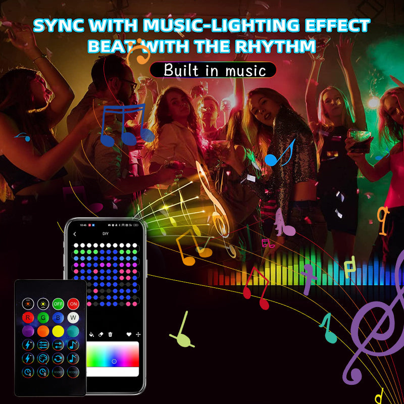 RGB IC Christmas Smart Fairy Light Bluetooth APP Control LED String Light Music Rhythm Waterproof 2023 Xmas Light Party New Year