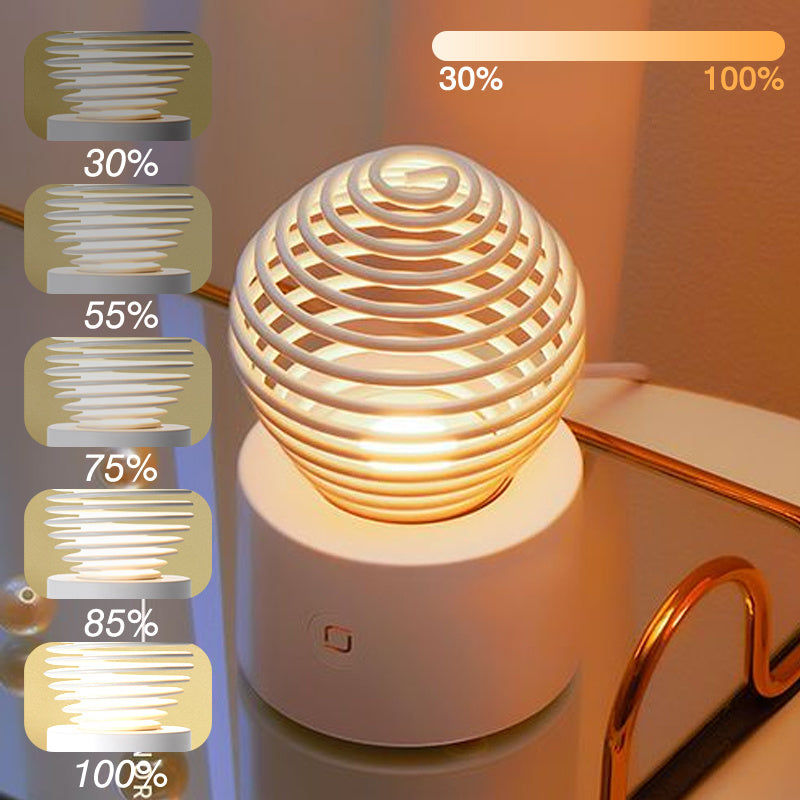 Deformation Decompression Touch Night Light USB Metal Iron Spring Nightlight Candle Light Table Lamp Cute Lamps Bedroom Bedside