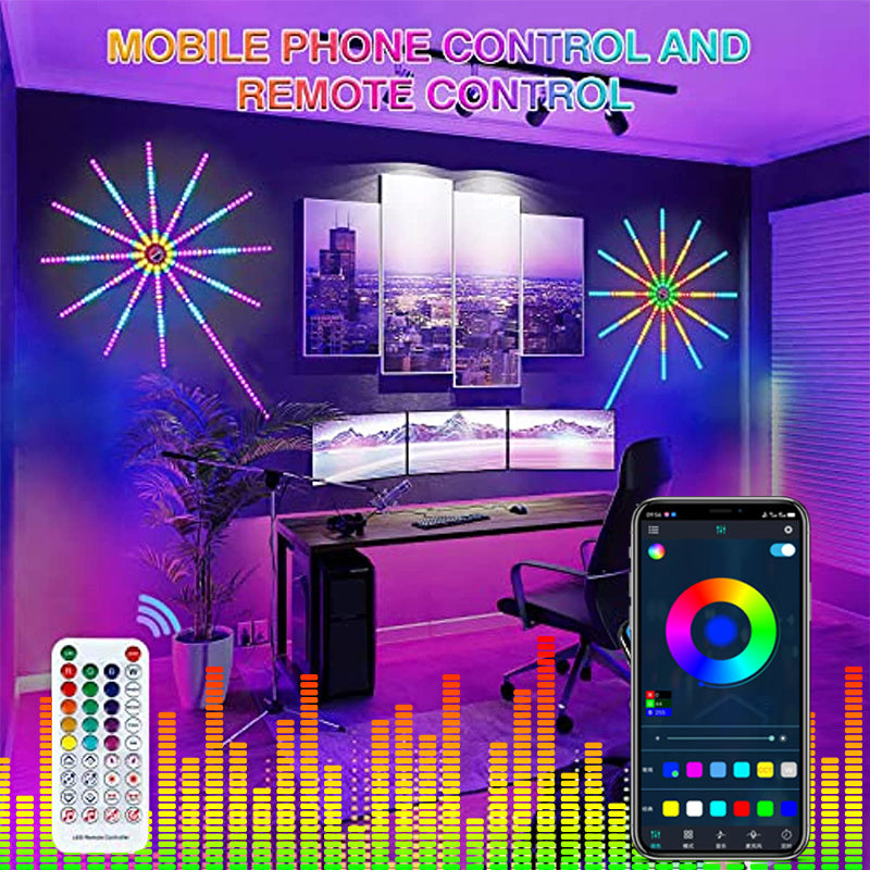 2023 Smart LED Light Strip 200 Modes DIY Firework Bluetooth Music Sound Sync APP Control Christmas Xmas Home Party Wedding Decor