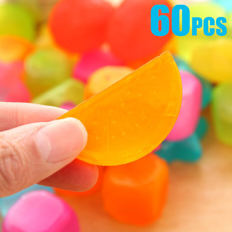 60/90pcs Square/Fruit Shaped Reusable Ice Cubes Plastic Multicolour Ice Cube Picnic Keep Drink Cool Physical Cool Party Bar Tool