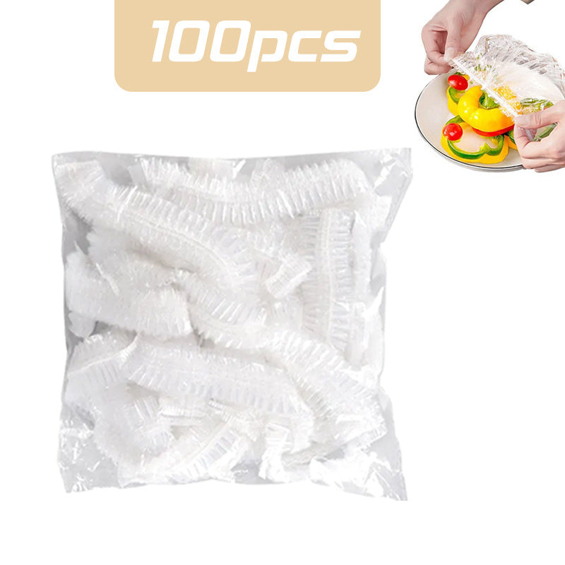 100-300pcs Disposable Food Cover Bag Plastic Wrap Elastic Food Lids Storage Kitchen Organizer Fresh Bag Fruit Bowls Caps Packing