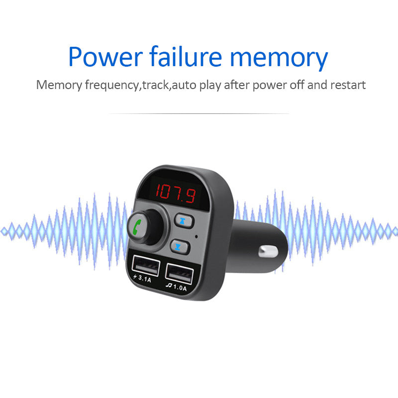 Fm Transmitter Bluetooth 5.1 Car In-Car Wireless MP3 Radio Adapter Car Kit 2USB Charger Car Electronics Accessories For Xiaomi