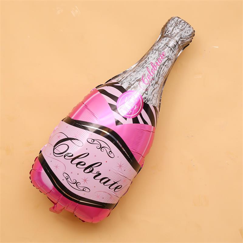 Pink Balloon Champagne Bowknot Wine Cup Wedding Birthday Party Decoration Adult Children Balloon Event Party Supplies